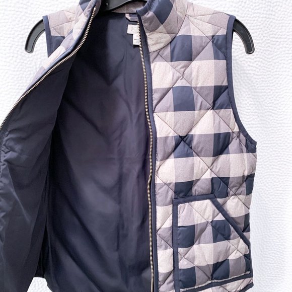 J. Crew Quilted Plaid Vest - Picture 3 of 5